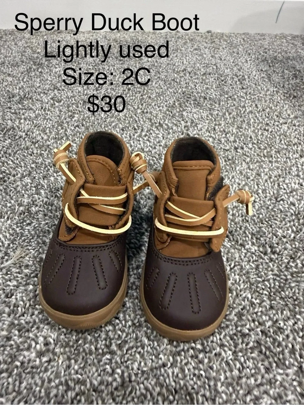 Sperry Kids Two-Tone Brown Duck Boots